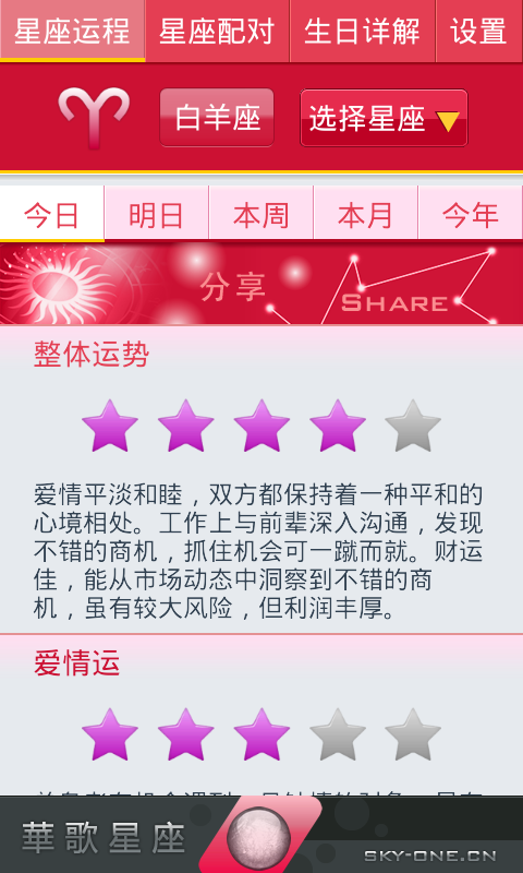 华歌星座