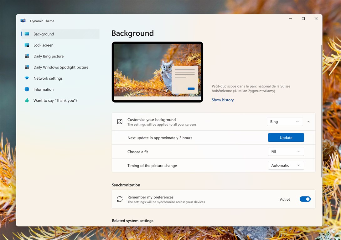Dynamic Theme(自动更换壁纸) v1.6.80.0 官方中文版
