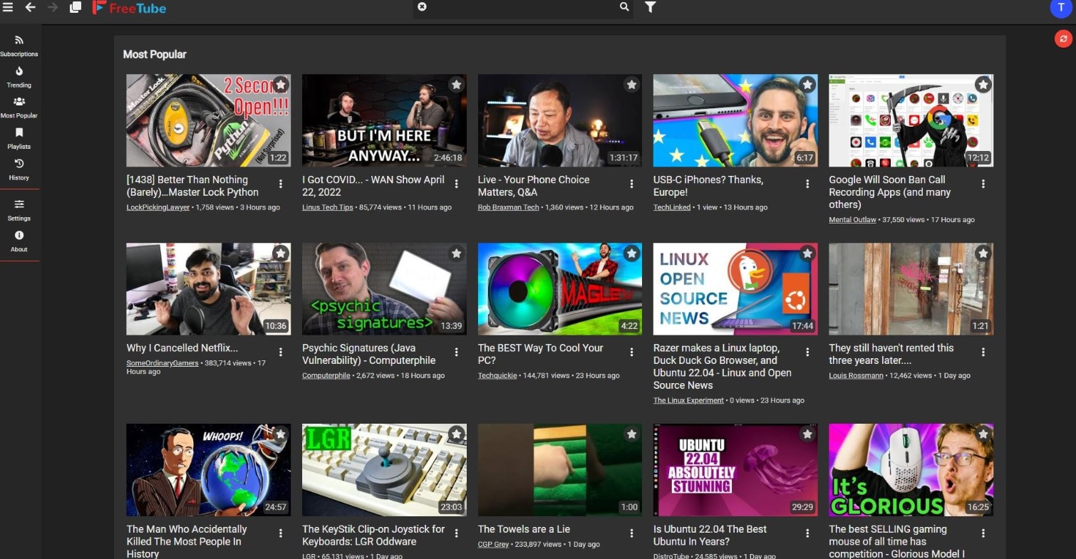 FreeTube电脑版 V0.18.0 官方版