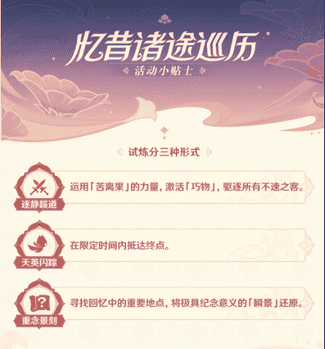 《原神》忆昔诸途巡历活动玩法解析
