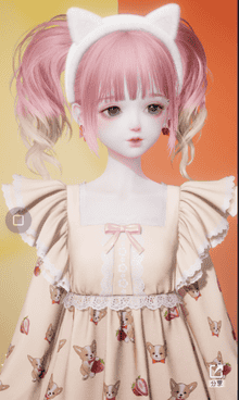 以闪亮之名粉发双马尾萝莉官方捏脸数据id分享